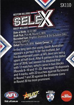 2018 Select Footy Stars - Selex #SX110 Bailey Williams Back